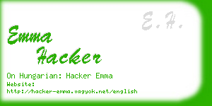 emma hacker business card